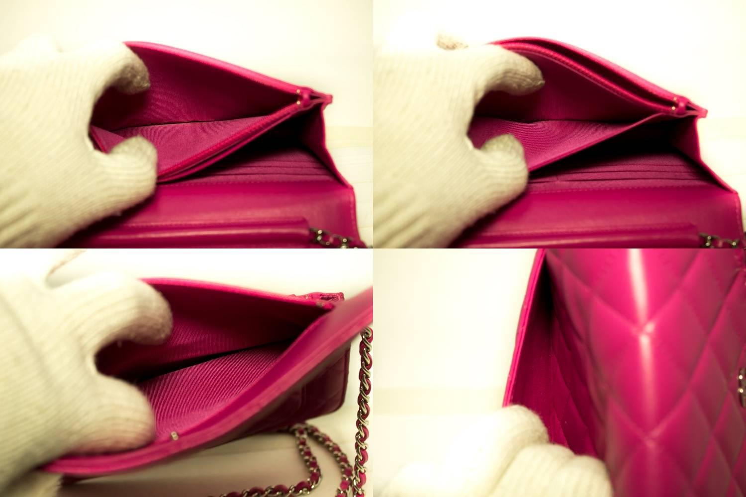 CHANEL Wallet On Chain WOC Hot Pink Shoulder Bag Crossbody Clutch 1