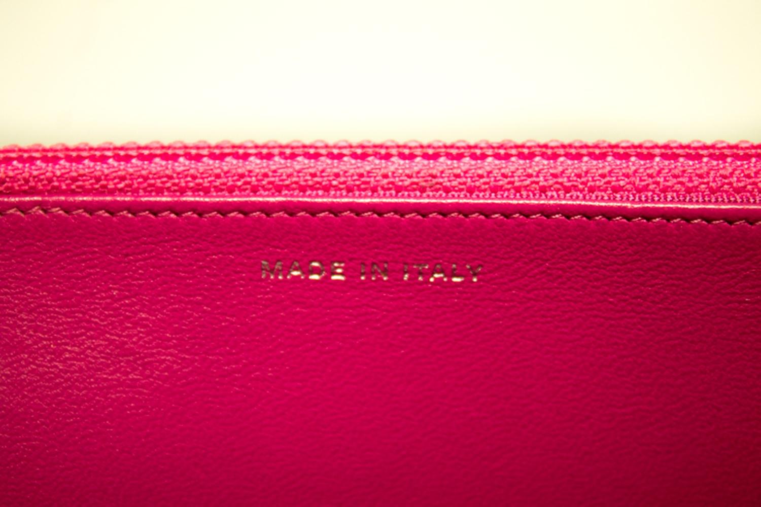CHANEL Wallet On Chain WOC Hot Pink Shoulder Bag Crossbody Clutch 7