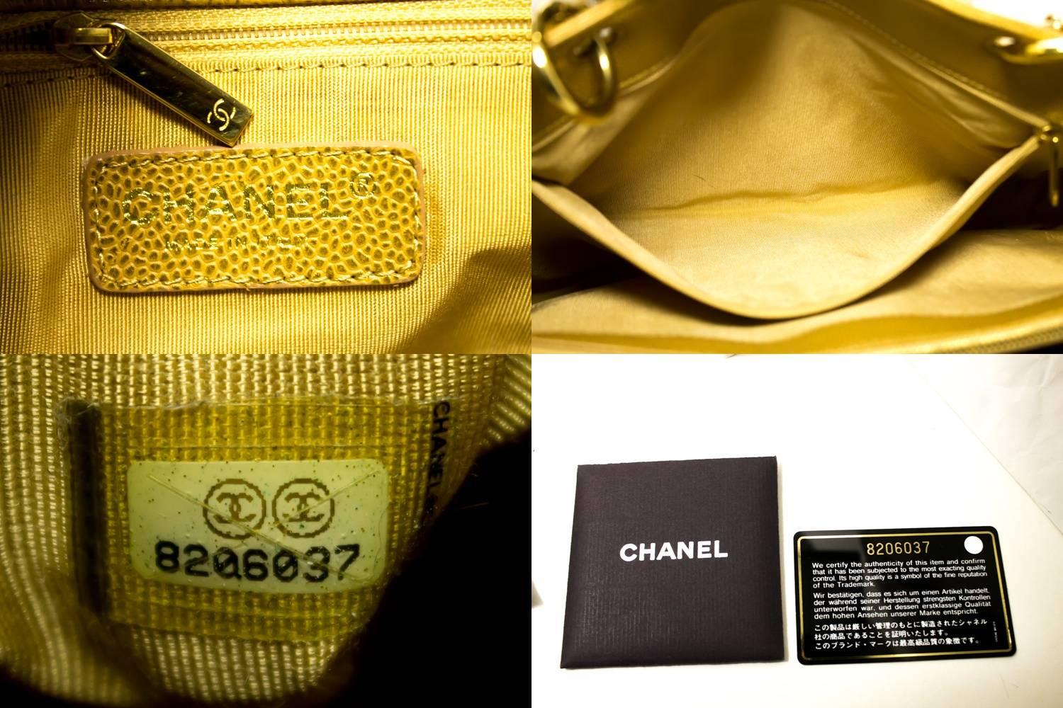 Chanel Caviar GST 13 Inch Beige Grand Shopping Tote Chain Shoulder Bag  4