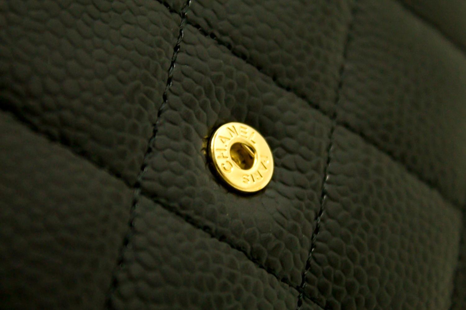 CHANEL Caviar Wallet On Chain WOC Black Shoulder Bag Crossbody 7