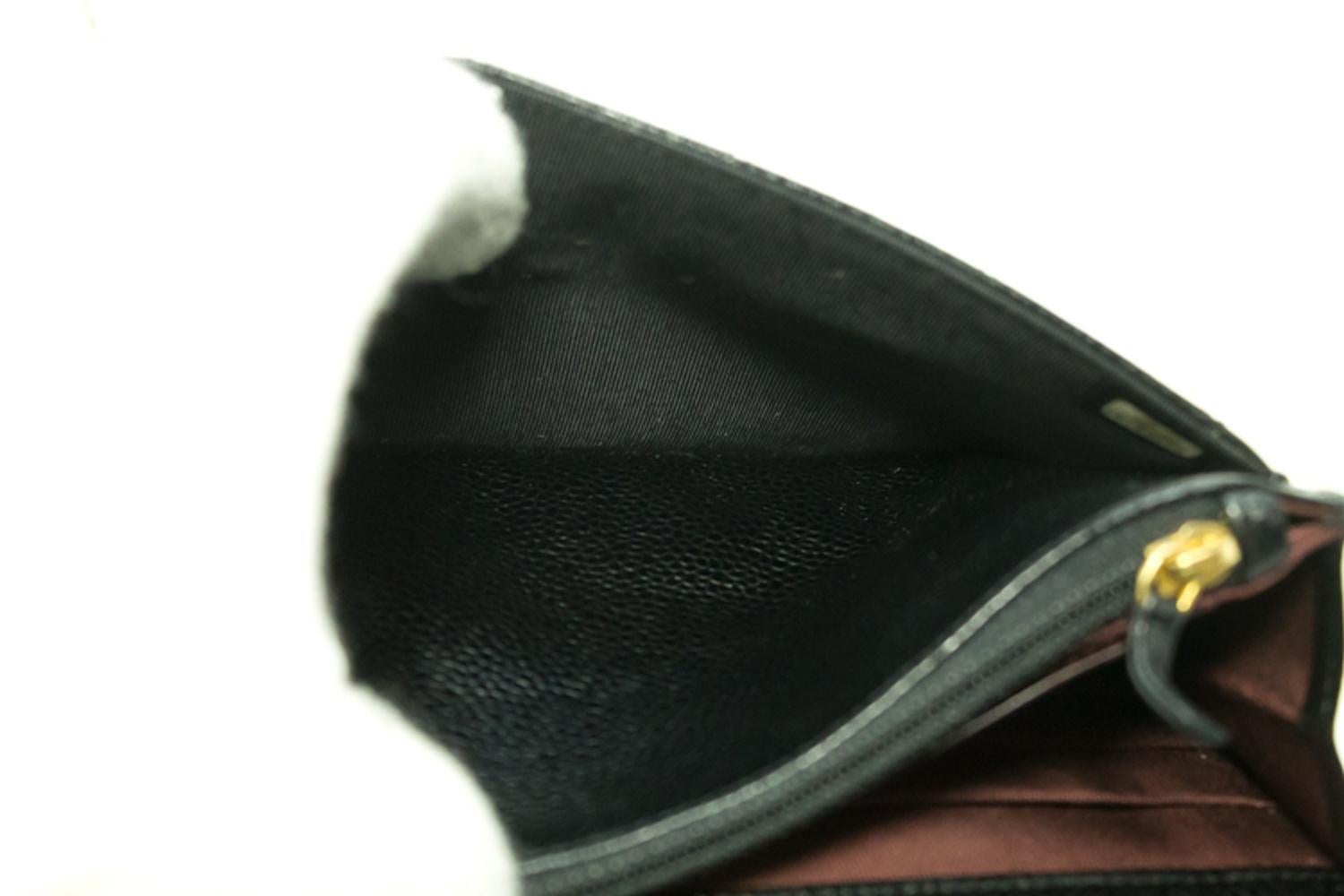 CHANEL Caviar Wallet On Chain WOC Black Shoulder Bag Crossbody 10