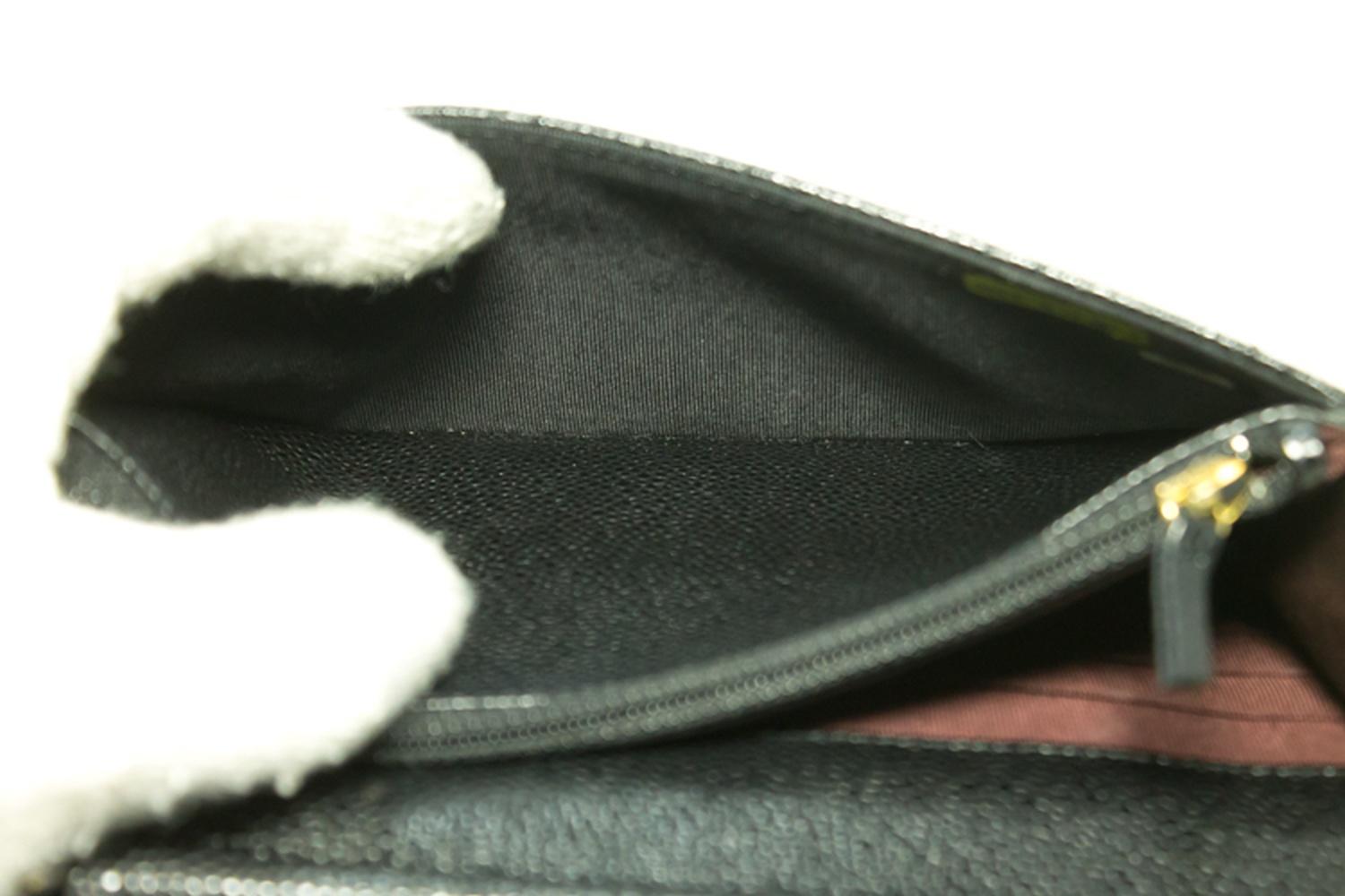 Chanel Caviar Wallet On Chain WOC Black Shoulder Crossbody Bag   14