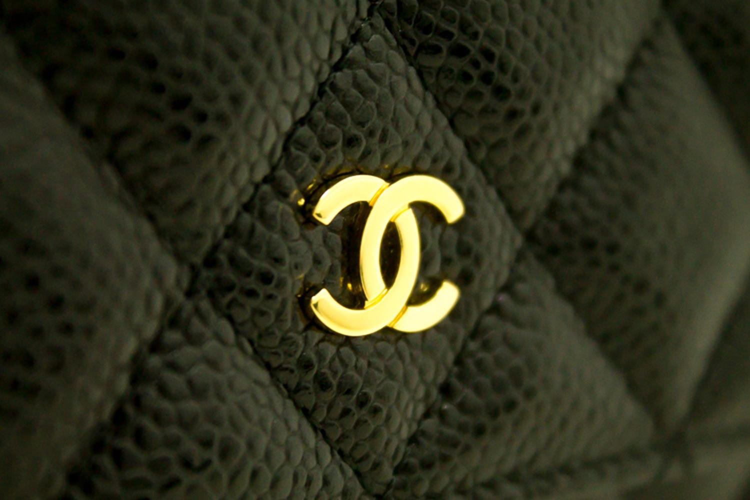 Chanel Caviar Wallet On Chain WOC Black Shoulder Crossbody Bag   9