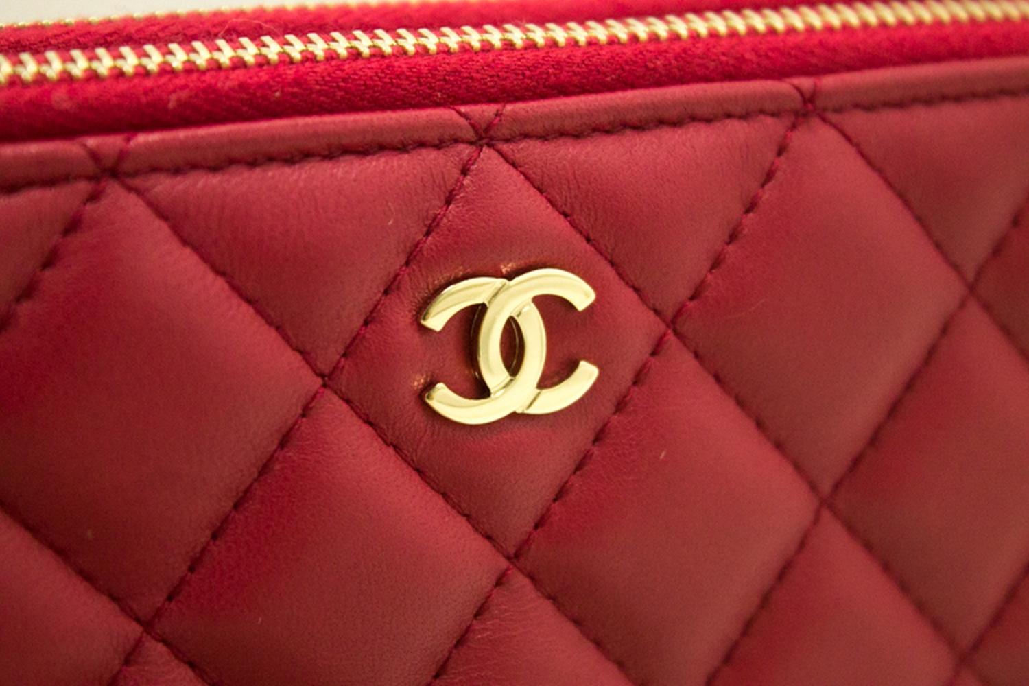 Chanel Red Wallet On Chain WOC Double Zip Chain Shoulder Bag 5