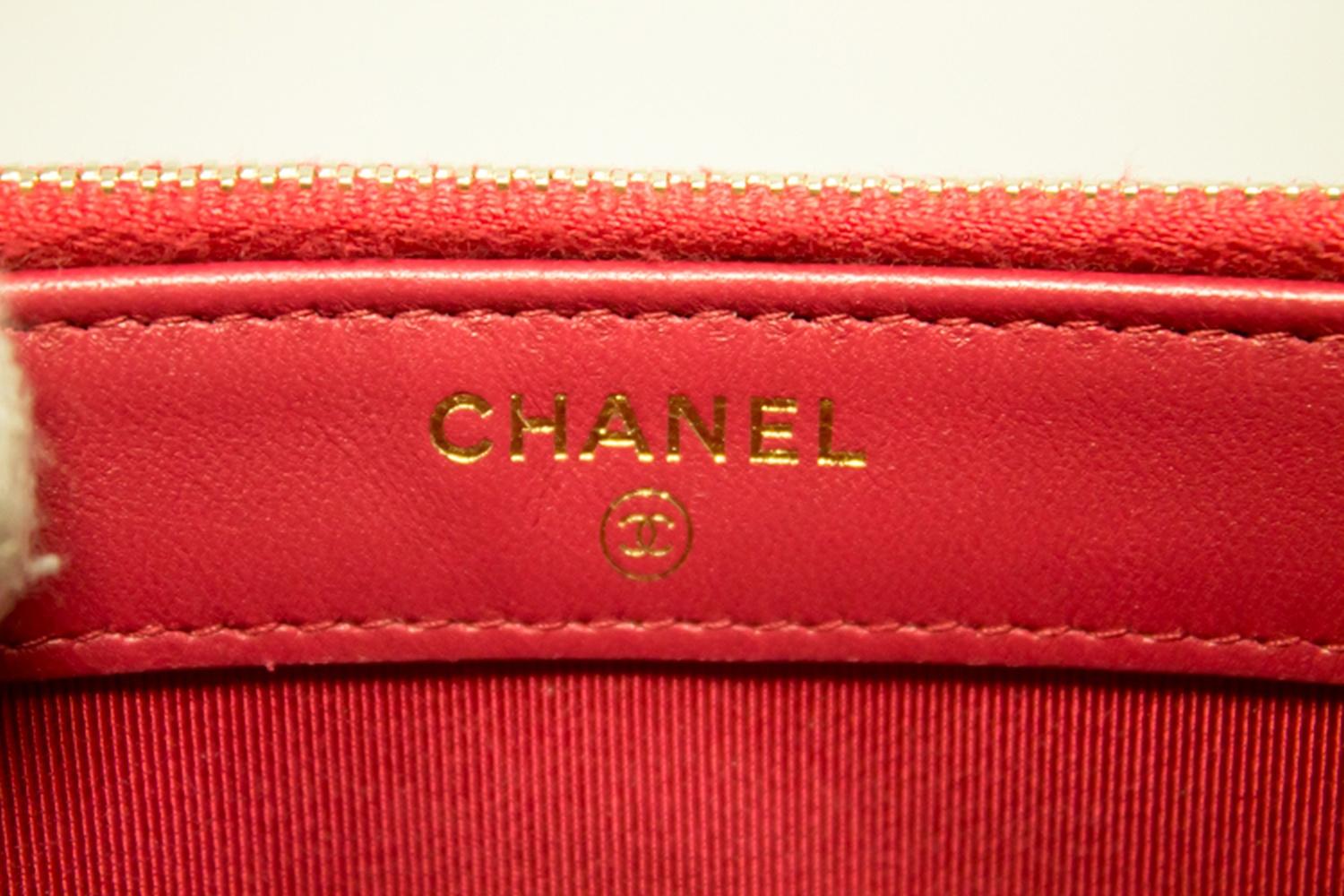 Chanel Red Wallet On Chain WOC Double Zip Chain Shoulder Bag 7