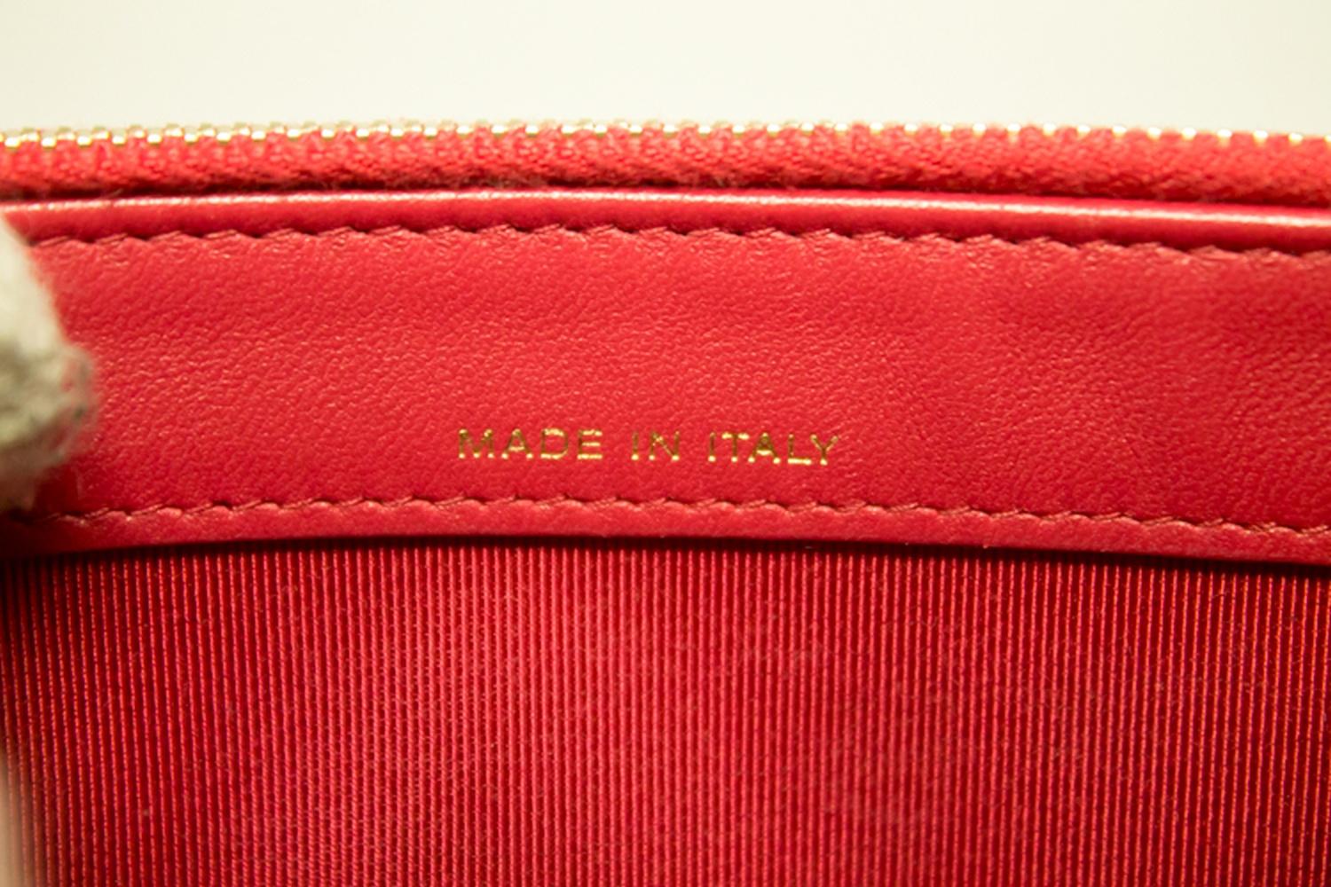 Chanel Red Wallet On Chain WOC Double Zip Chain Shoulder Bag 8