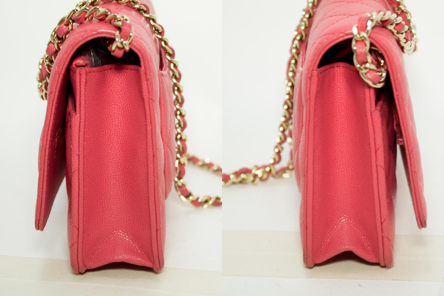 Chanel Caviar Wallet On Chain WOC Pink Crossbody Shoulder Bag  In Excellent Condition In Takamatsu-shi, JP