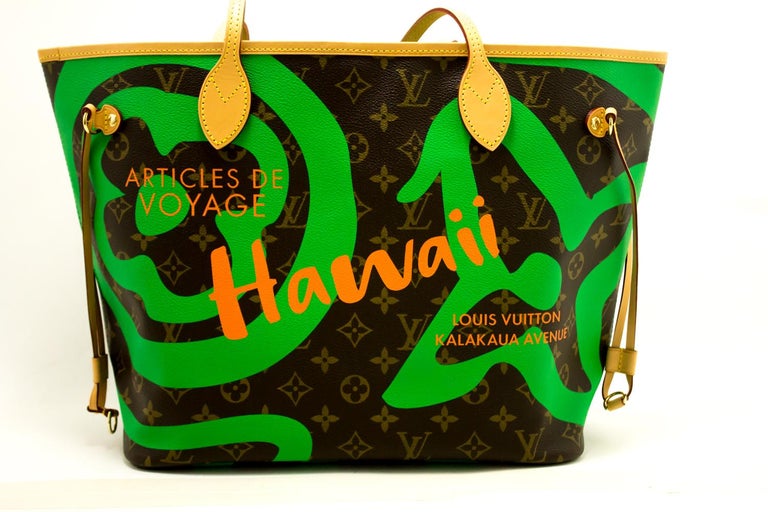 Louis Vuitton NEW Hawaii Neverfull MM Monogram Shoulder Bag Tote For