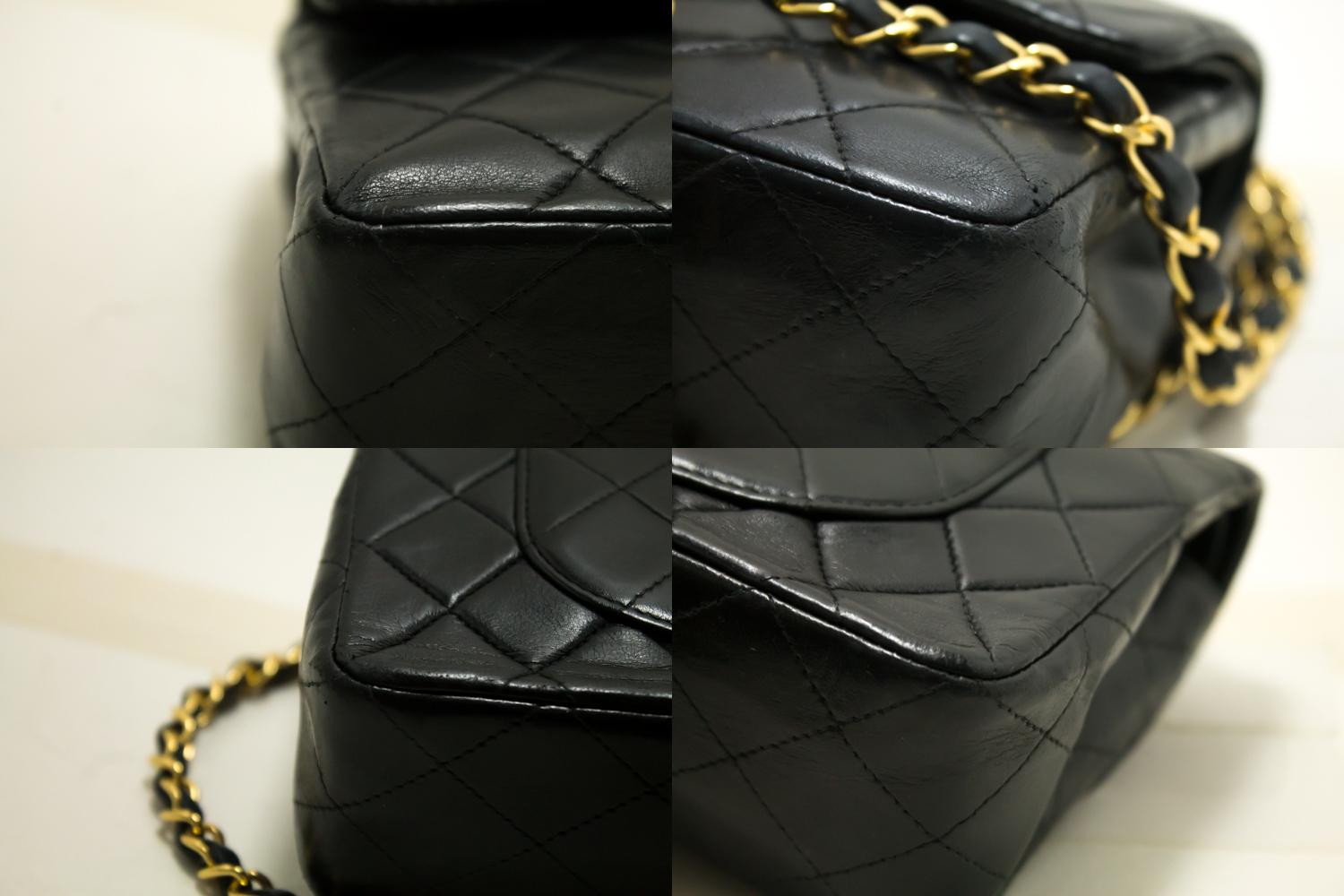CHANEL 2.55 Double Flap Small Chain Shoulder Bag Black Quilted 2