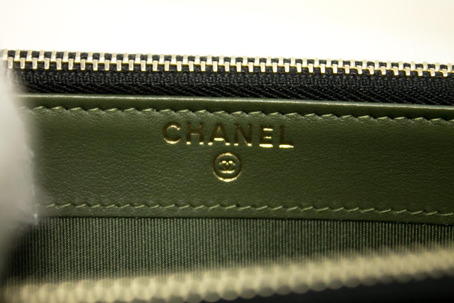 MINT! CHANEL Boy Black Caviar WOC Wallet On Chain Zip Shoulder Bag 12