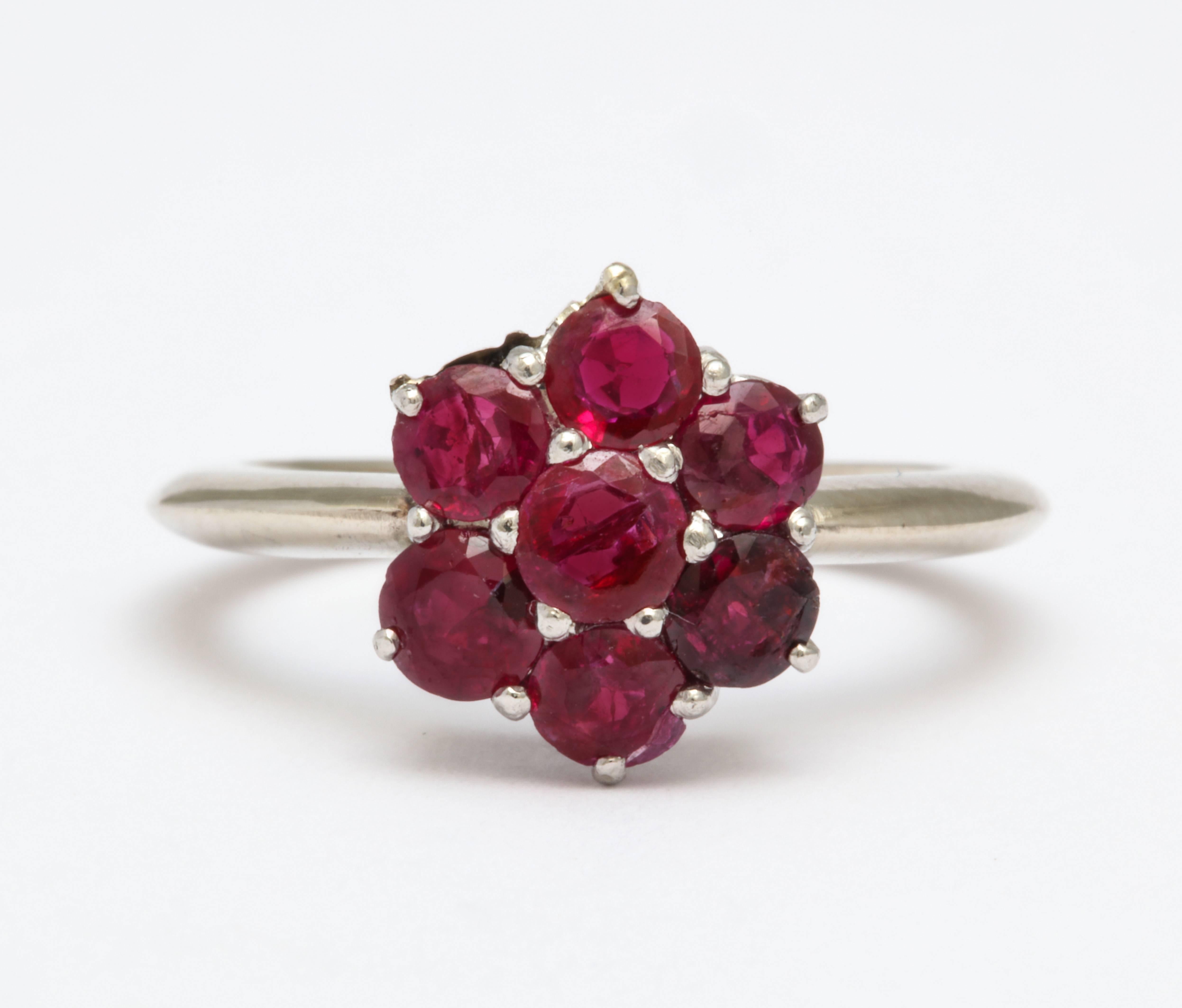 ruby flower ring