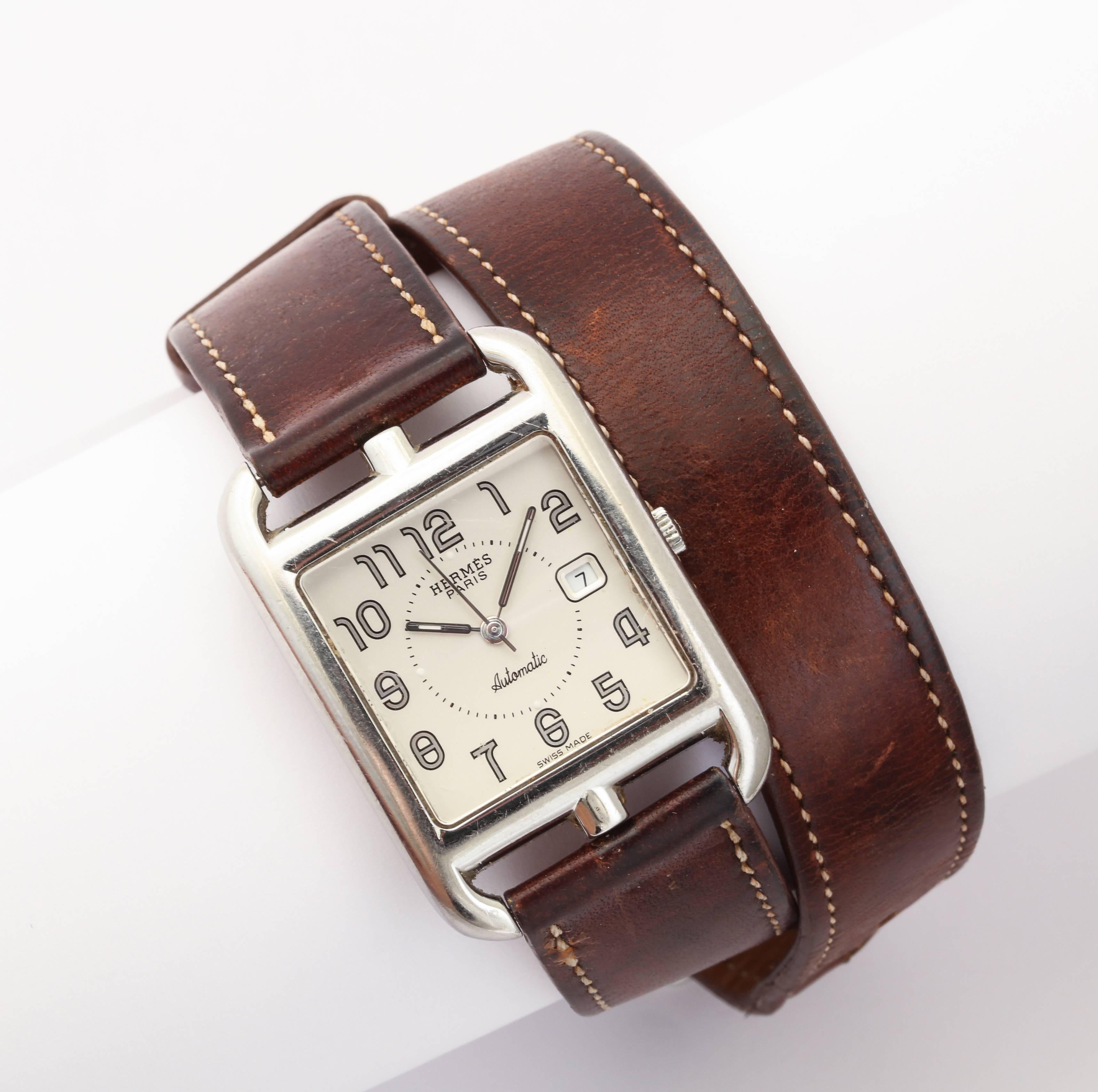 Hermes Cape Cod Automatic Brown Double Strap Watch 1