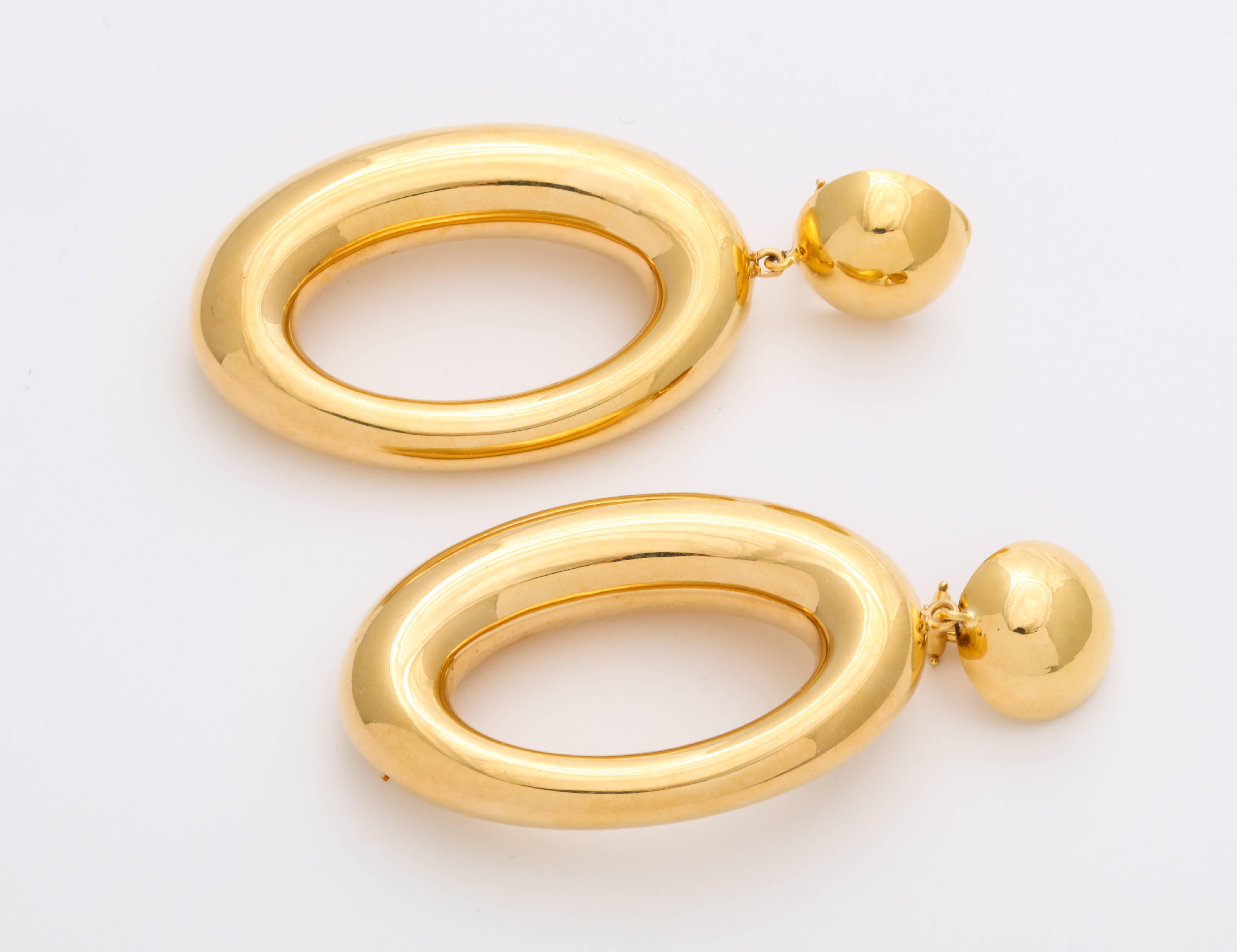 Women's Italian Gold Earrings with Asymmetric Hoops  