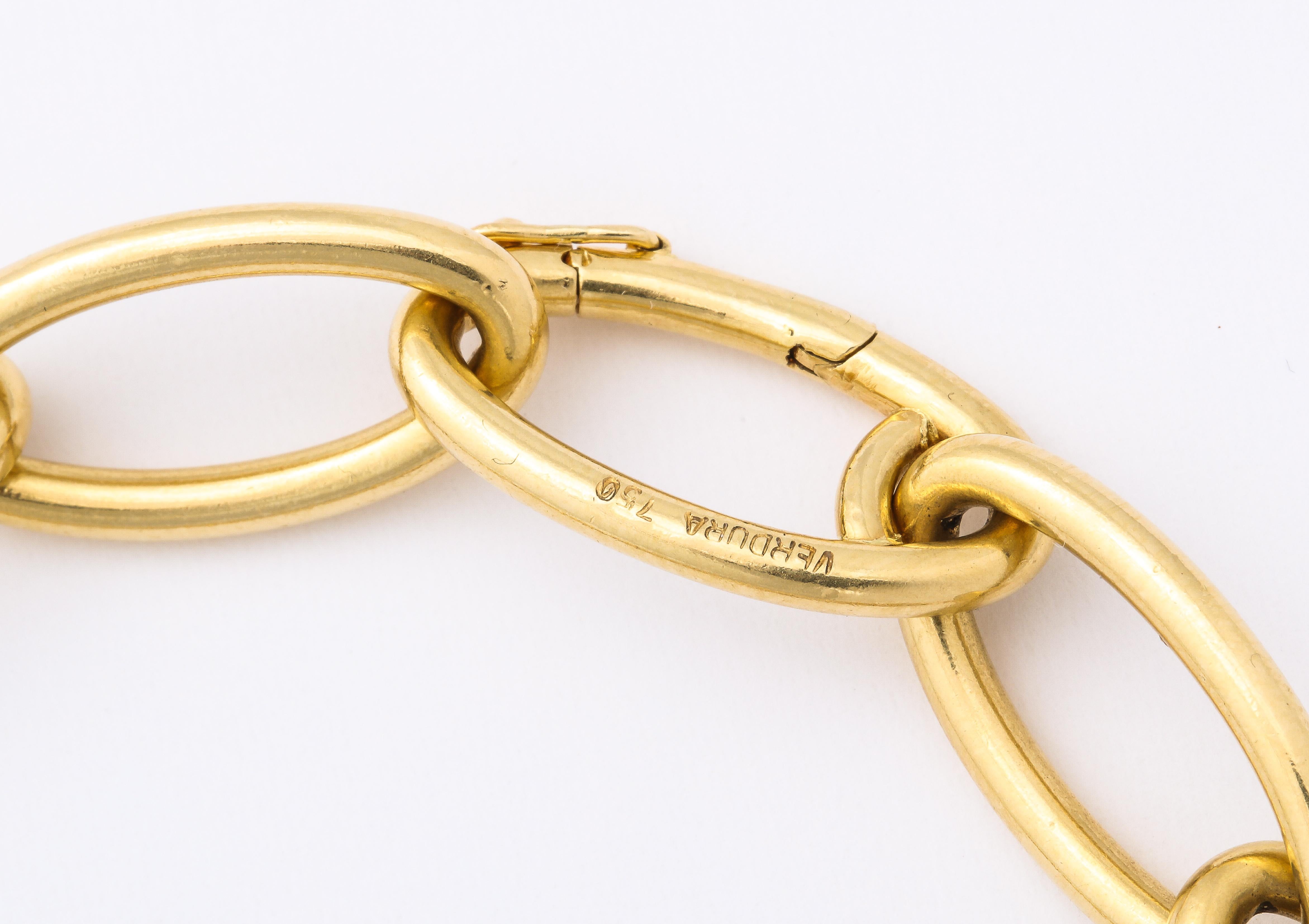 Modern Verdura Open Chain Gold Necklace / Bracelet