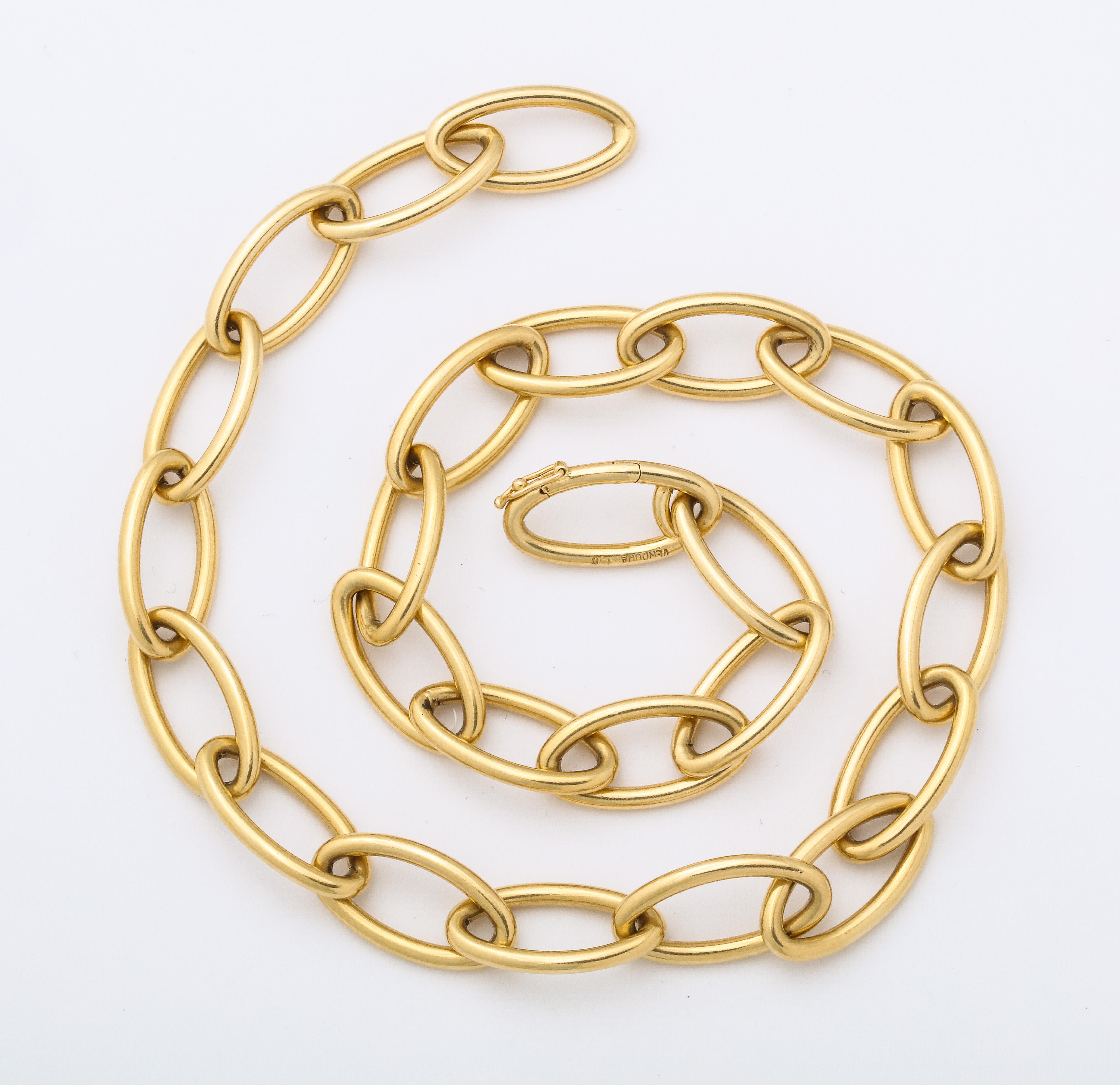 Verdura Open Chain Gold Necklace / Bracelet In Good Condition In New York, NY