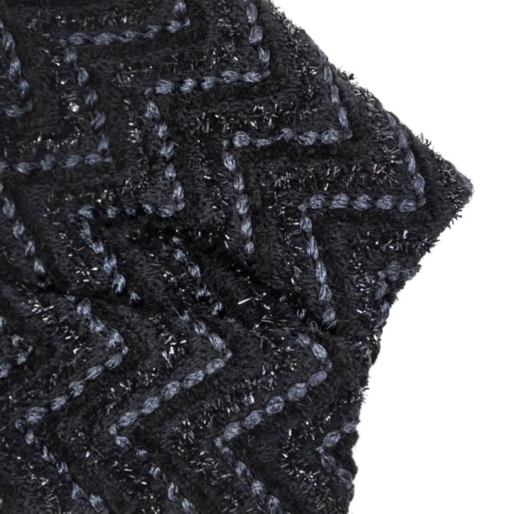 Bespoke Italian Black  Velvet Evening Coat with Lurex Chenille Embroidery, 1960s For Sale 3