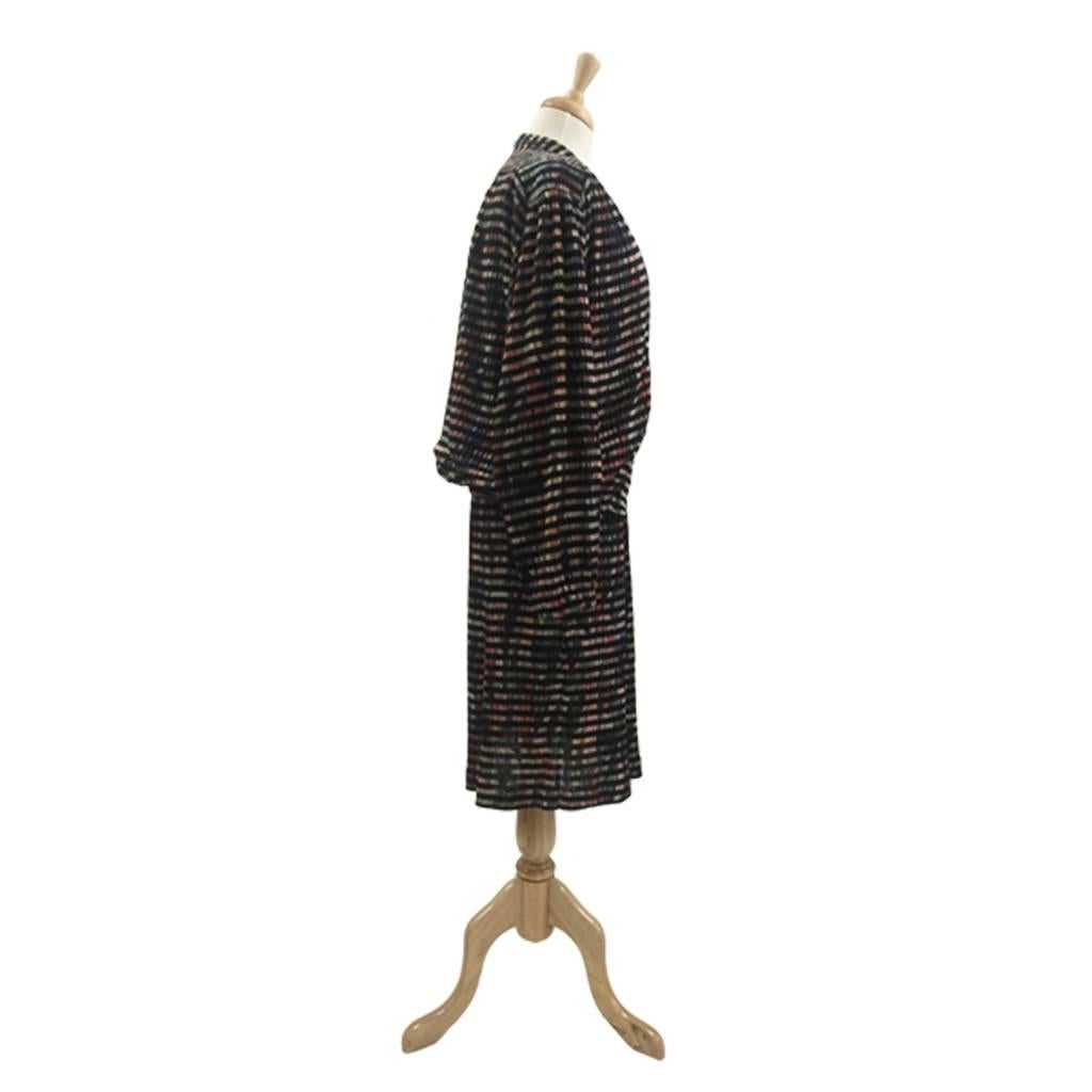 Missoni Silk Jersey Printed Black Cream and Multicolour Dress and Jacket, 1970s  In Excellent Condition For Sale In London, GB