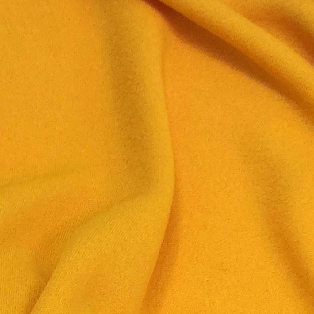 1970s Sunflower Yellow  Jersey Polyester Italian  Dress  For Sale 1