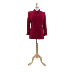 Hermes Red Wool Crepe Jacket, 1980s