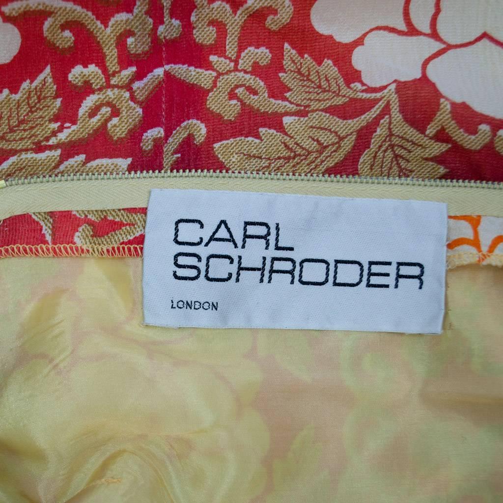 Women's 1960s Carl Schroder London  Banded Colours  Silk Mouseline Mini Dress