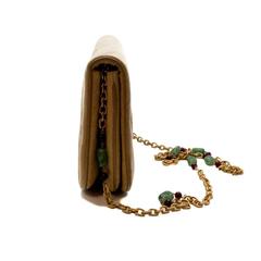 Martin Van Schaak Light Camel Suede Butterfly Clasp and Jewelled Bag, 1960s