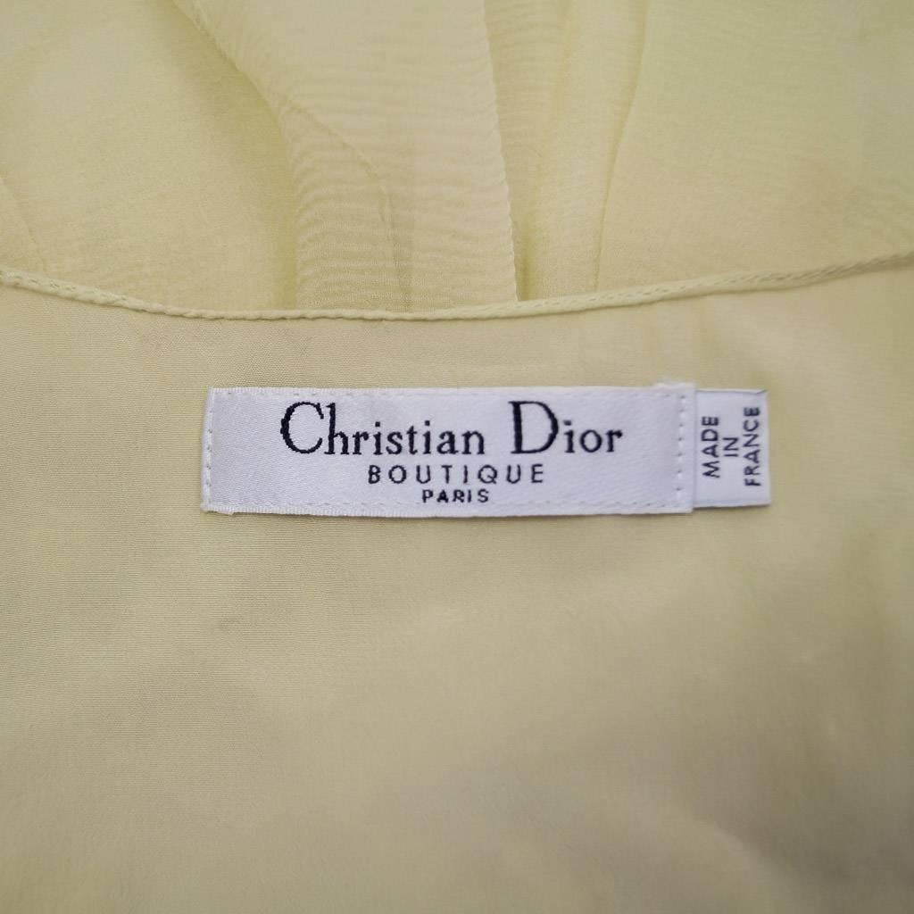 2007 Christian Dior Boutique Candy Lime Silk Chiffon Cocktail Dress For Sale 1