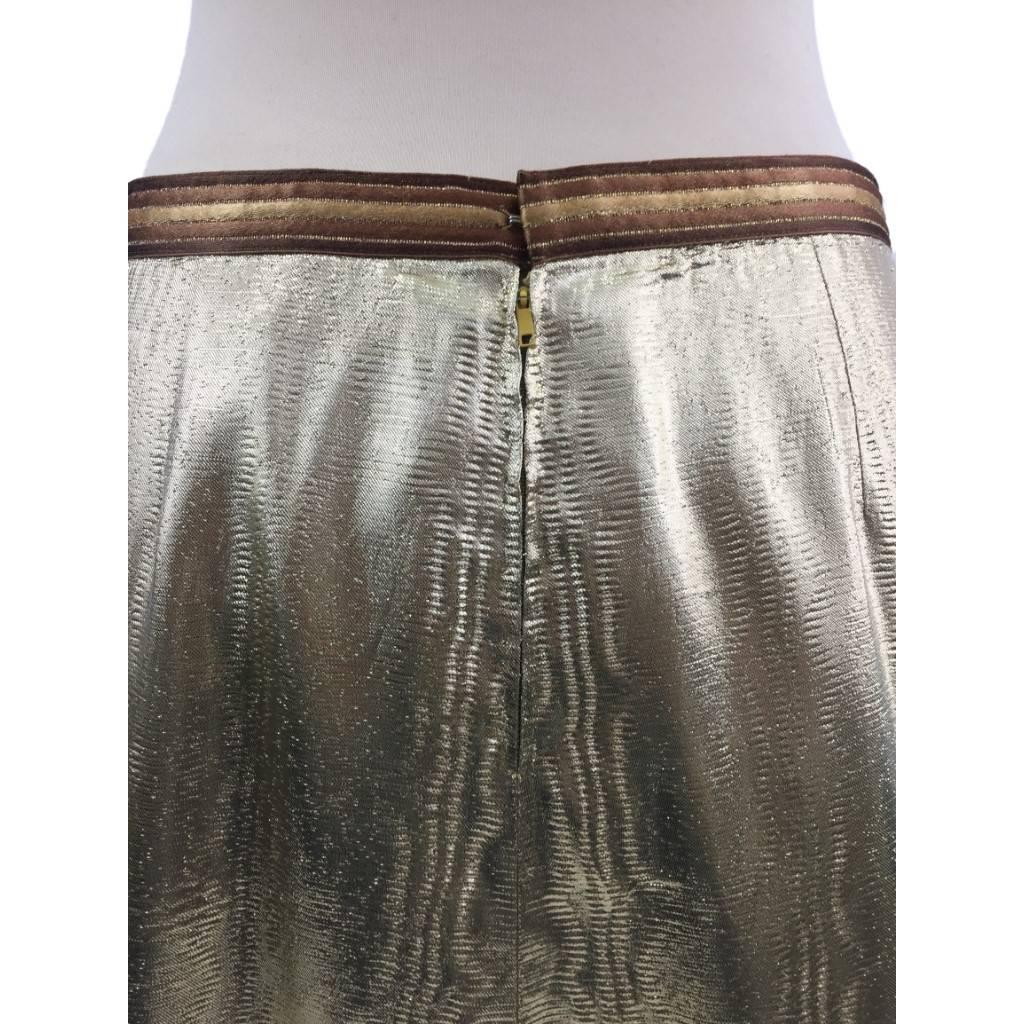 Rare 1960s Maria di Sant’Elena – Firenze, Gold Lame Skirt & Embellishments  For Sale 1