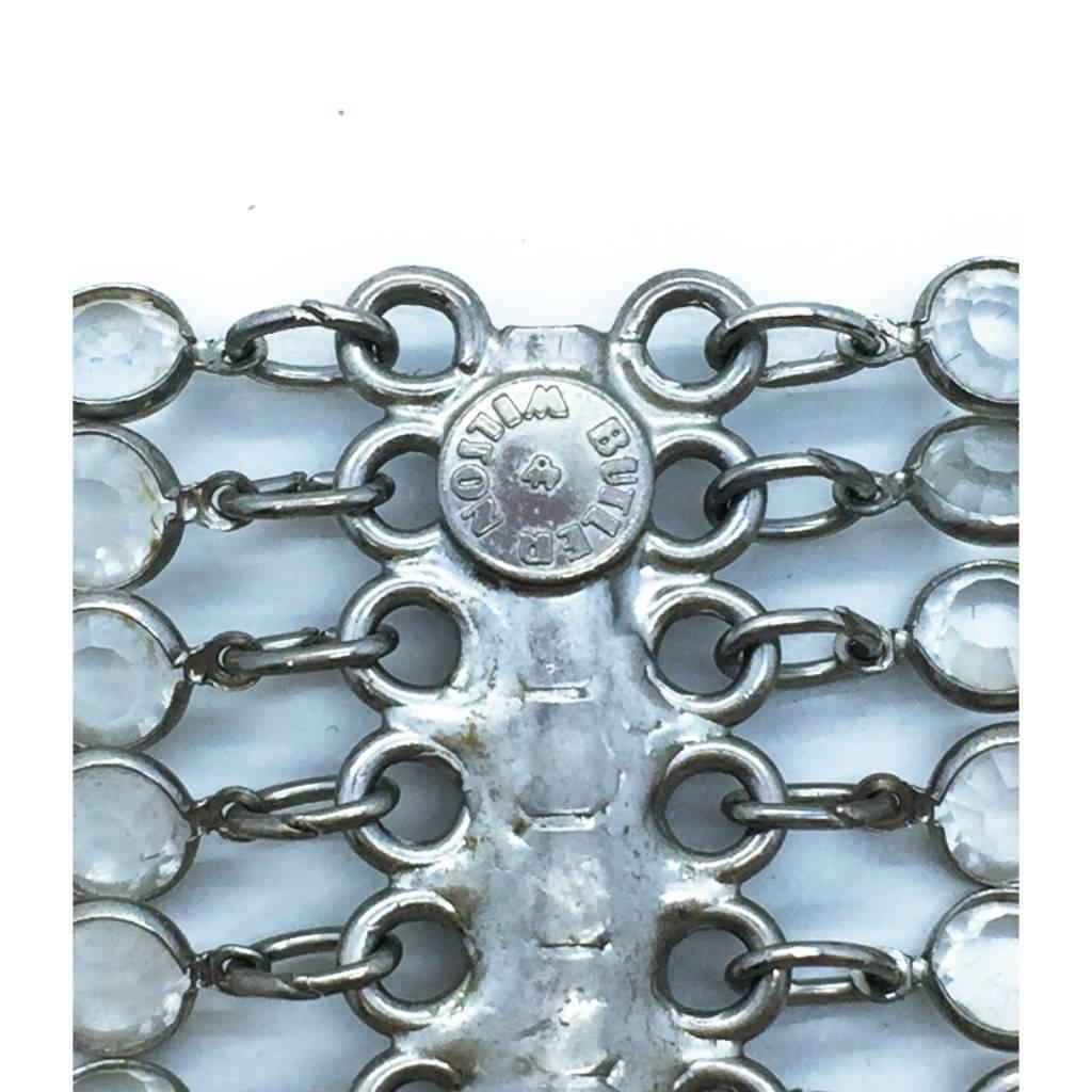 Women's or Men's Late 1990s  Butler&Wilson Crystal 12 Strand Choker Necklace with Diamanté Spacer For Sale