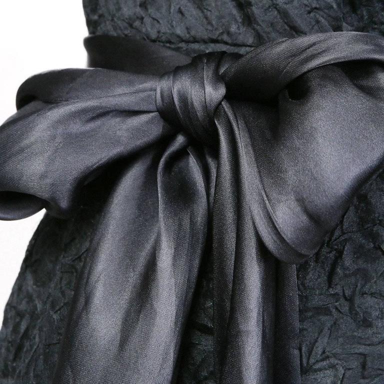 Yves Saint Laurent Haute Couture Textured Chiffon Dress circa 1980s For ...