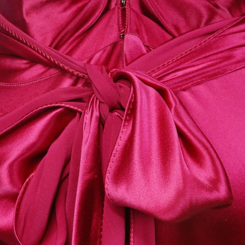 Red Raspberry Silk Bias Cut Gown circa 1930s