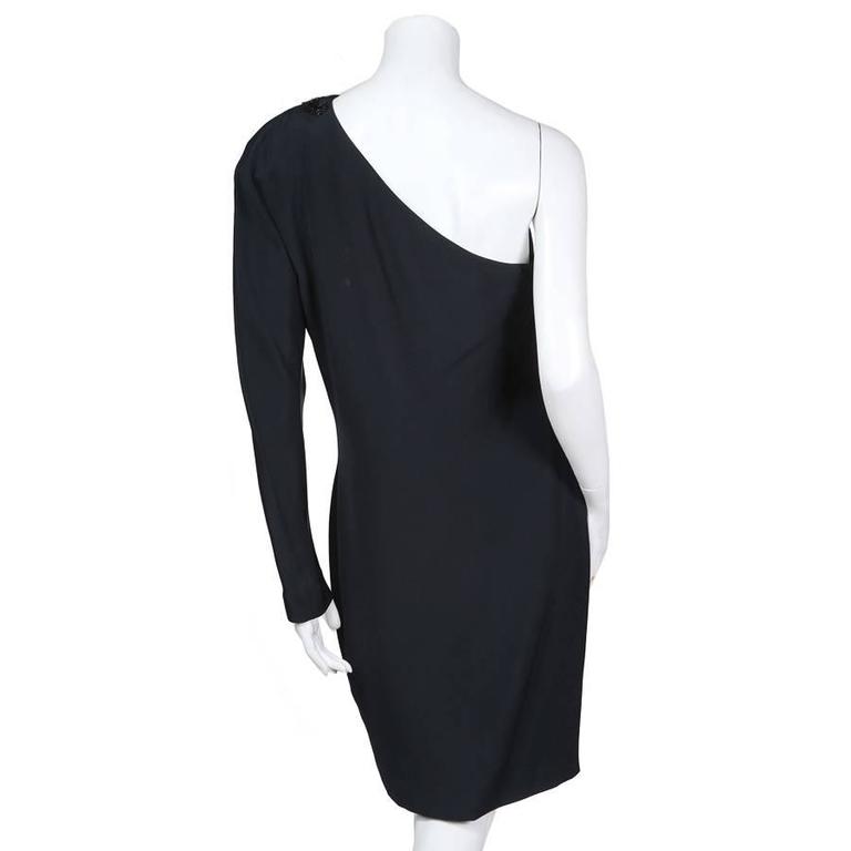 Gucci One Shoulder Dress circa 1980s For Sale at 1stDibs