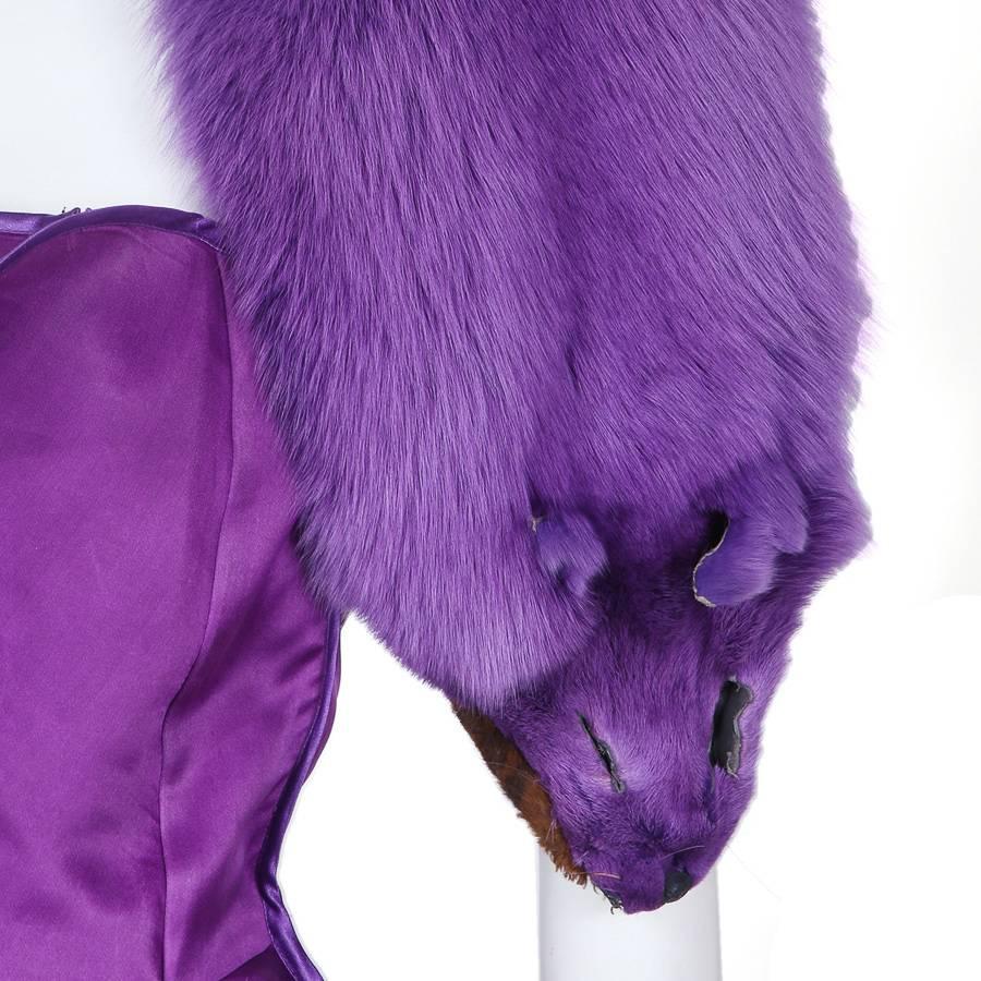 Christian Lacroix Purple Silk Gown circa 1980s In Excellent Condition In Los Angeles, CA