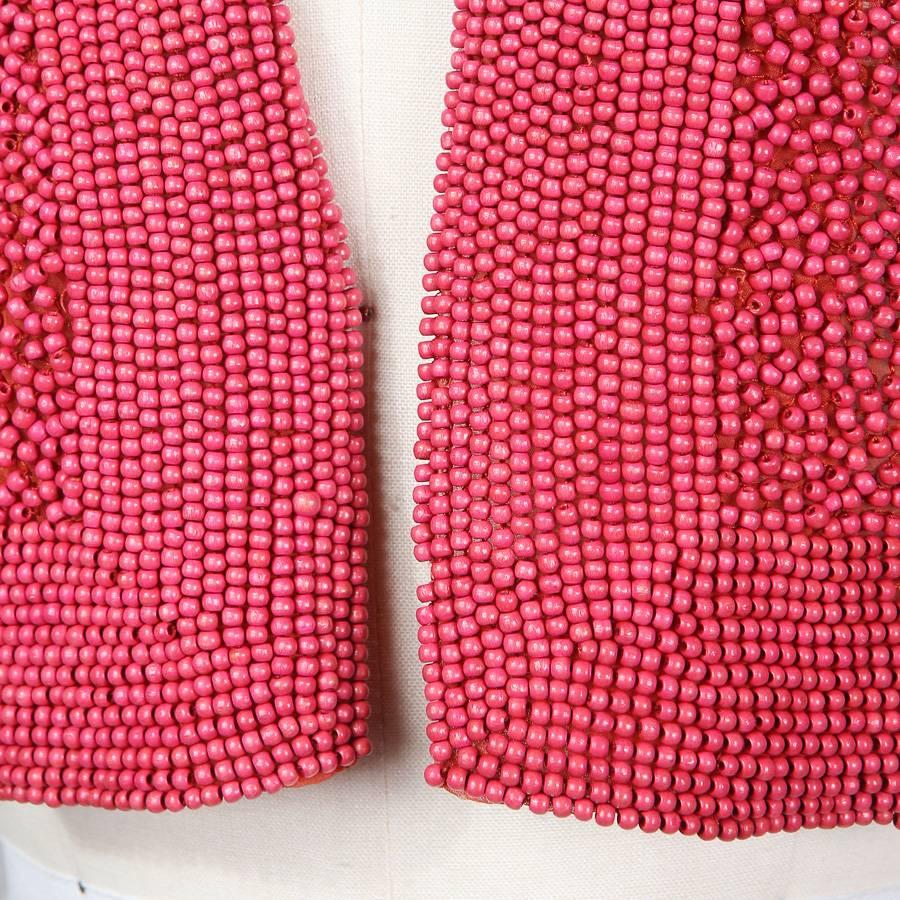 Pink Cropped and Beaded Jacket circa 1930s