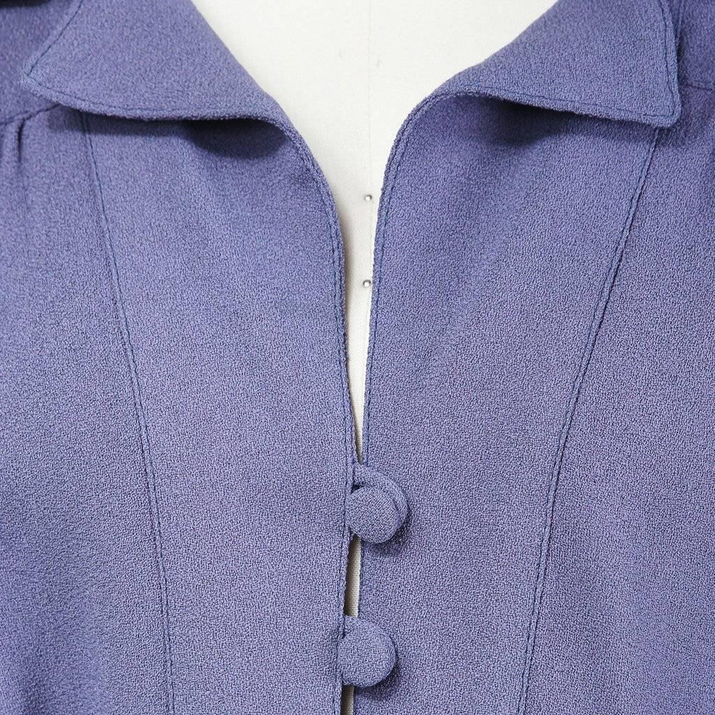 Gray Ossie Clark Long Sleeve Crepe Dress circa 1970s
