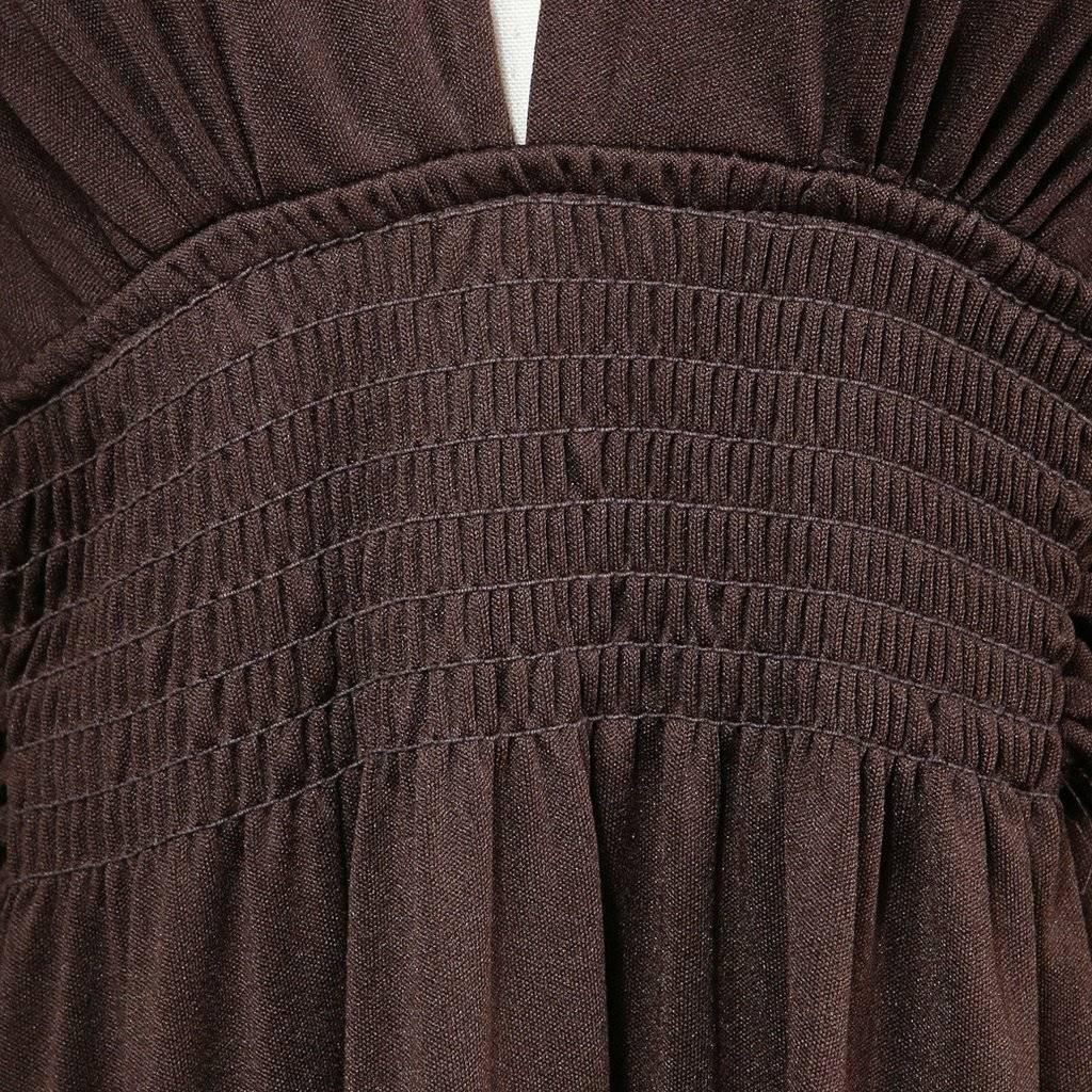 Black Ossie Clark Jersey Peasant Dress circa 1970s