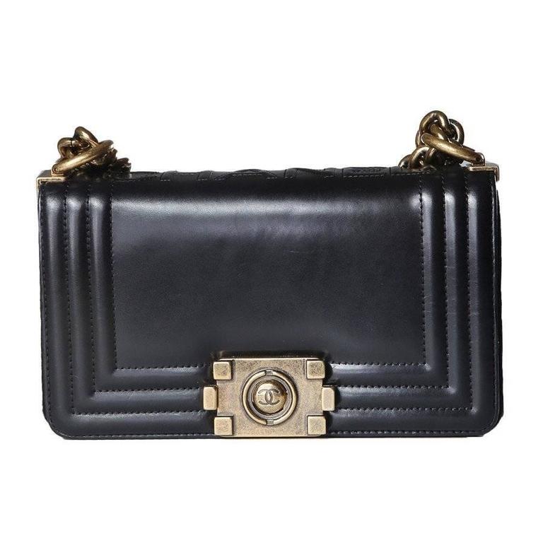 Chanel Leather 1st Edition Le Boy Bag from 2012 For Sale at 1stDibs