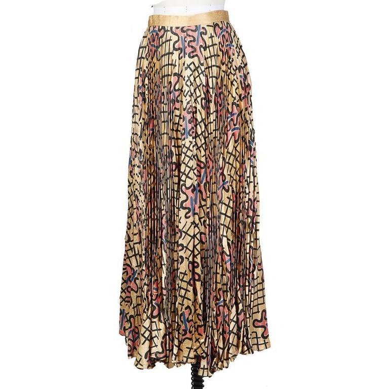 Zandra Rhodes Peasant Skirt and Blouse circa 1970s For Sale at 1stDibs