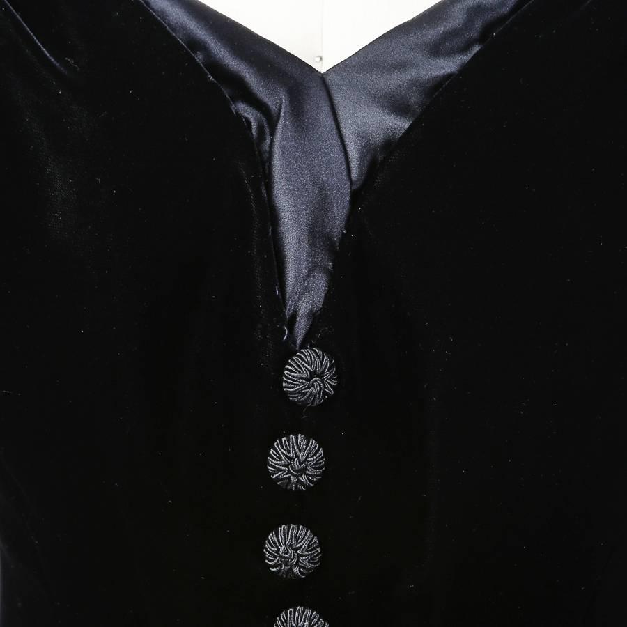 Black Anonymous Strapless Dress circa 1980s