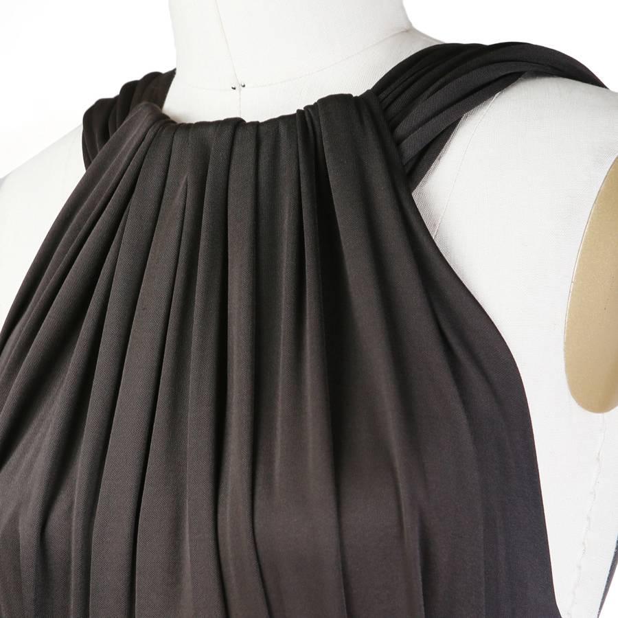 Black Tom Ford for Gucci Pleated Evening Dress circa early 2000s
