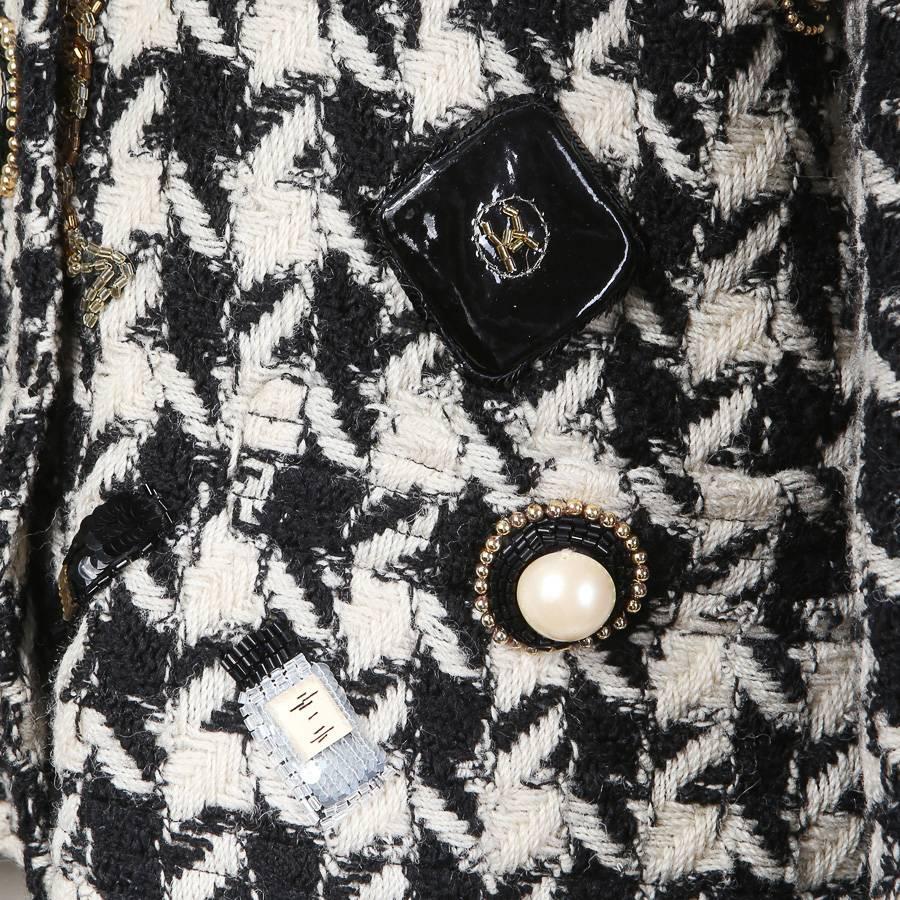 Black Chanel Rare Patches Cardigan circa 1980s