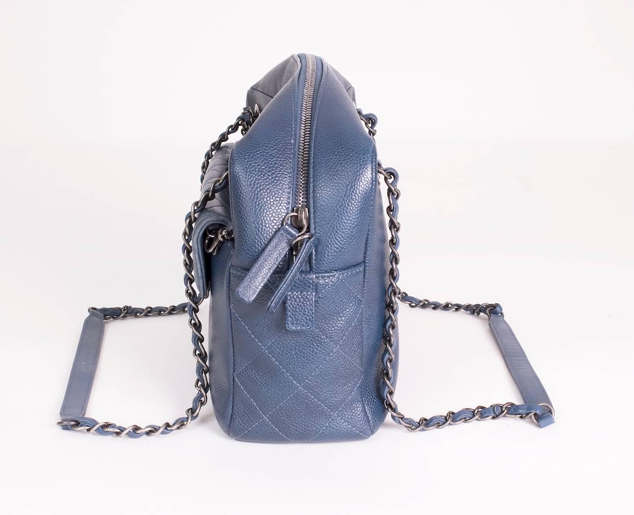 Chanel Blue Leather Camera Bag from 2016 For Sale at 1stDibs chanel