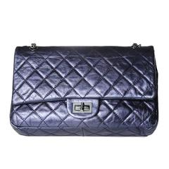 Chanel Dark Metallic Blue Shoulder Bag from 2008 11