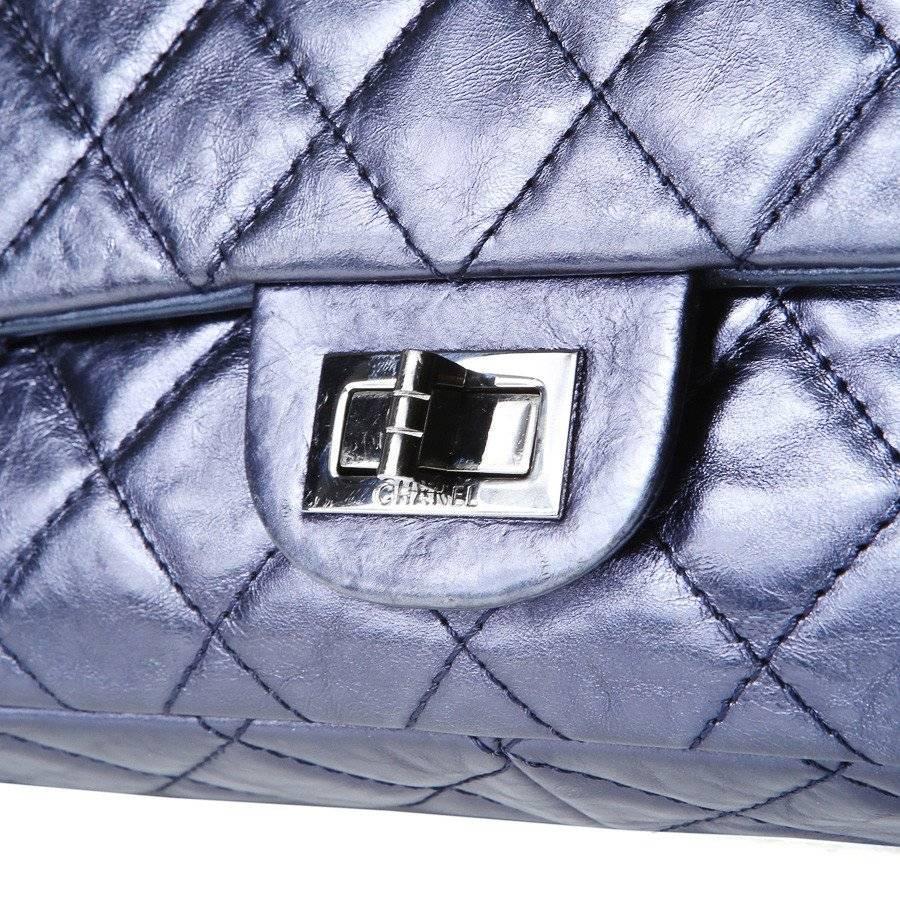 Women's Chanel Dark Metallic Blue Shoulder Bag from 2008