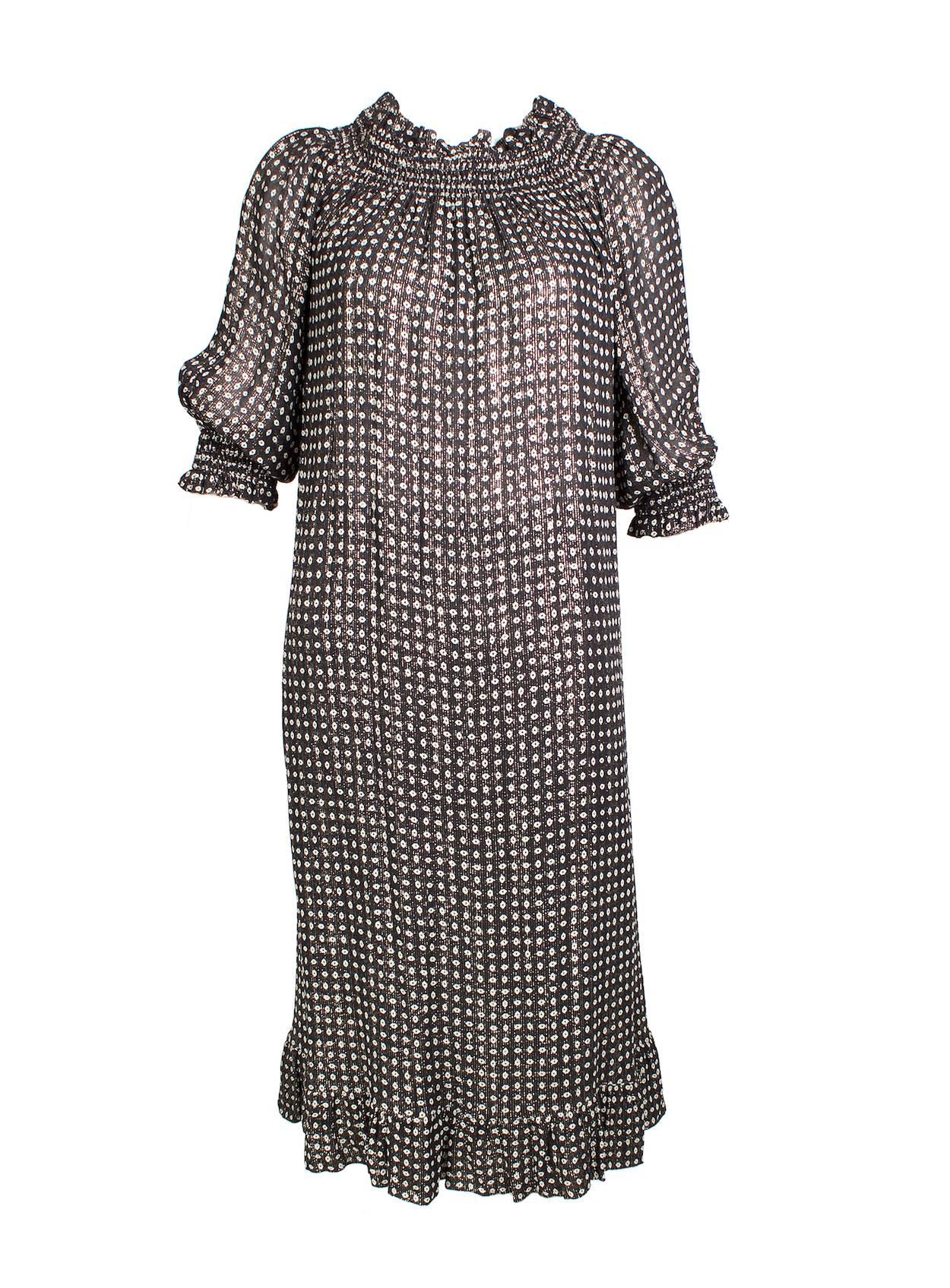 Gray Givenchy Shimmering Tent Dress circa 1970s