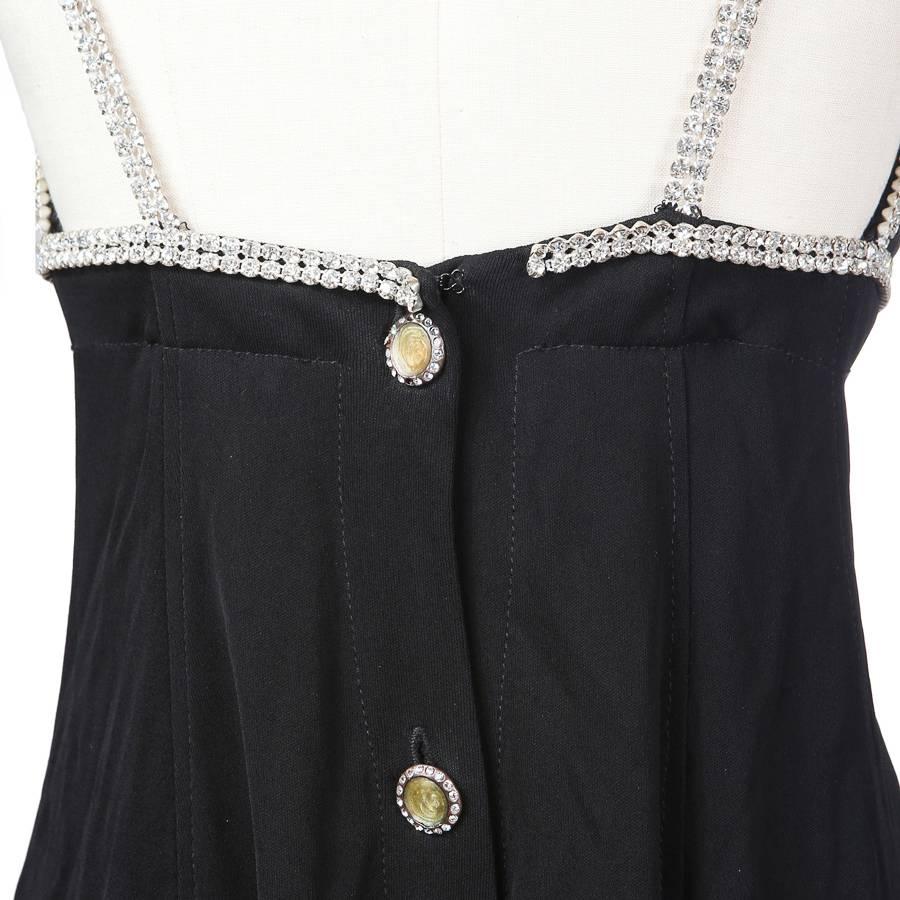black dress with jewel straps