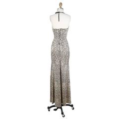 Todd Oldham Python Print Silk Jersey Dress with Beaded Straps, Spring 1995