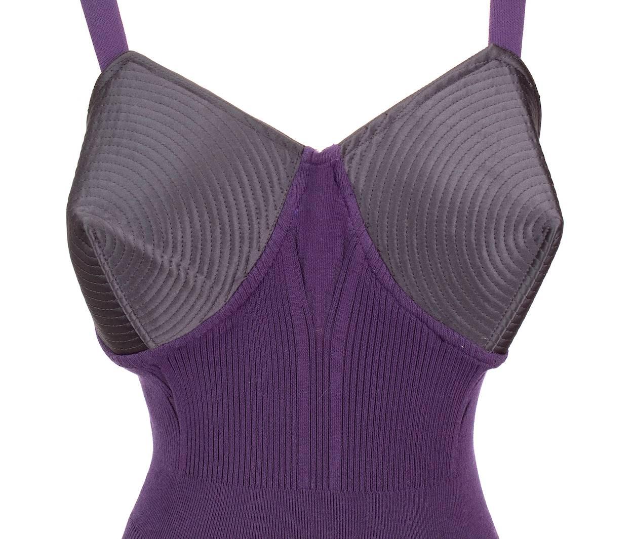 Women's Jean Paul Gaultier Knit Tank with Cone Bra circa late 1980s/early 1990s