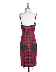 D&G Tartan Dress with Denim Pockets