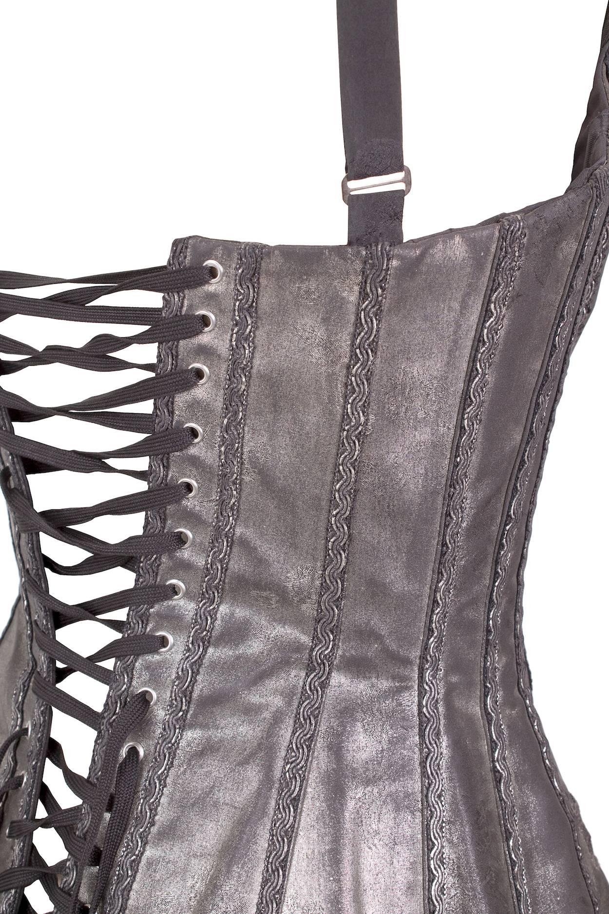 Jean Paul Gaultier Metallic Corset Vest circa 1990s In Excellent Condition In Los Angeles, CA