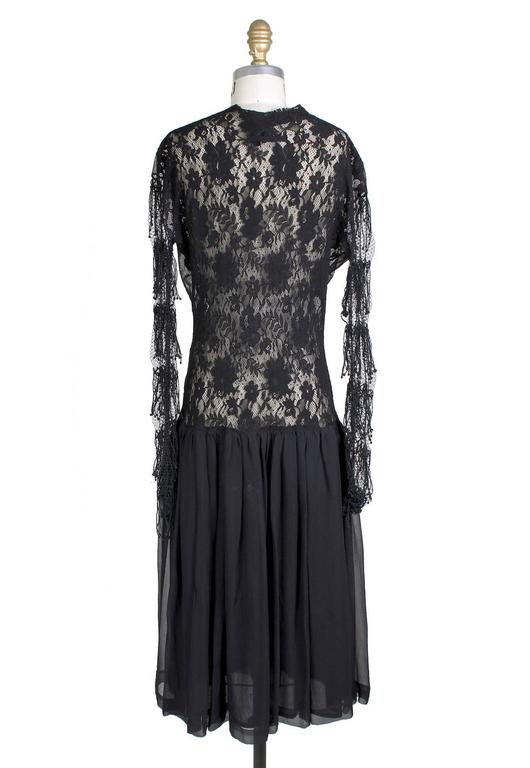 Jean Paul Gaultier Long Sleeve Lace Dress circa 1990s For Sale at 1stDibs